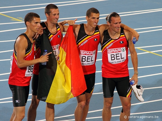 Jonathan Borlée, Arnaud Destatte, Kevin Borlée, Cédric Van Branteghem