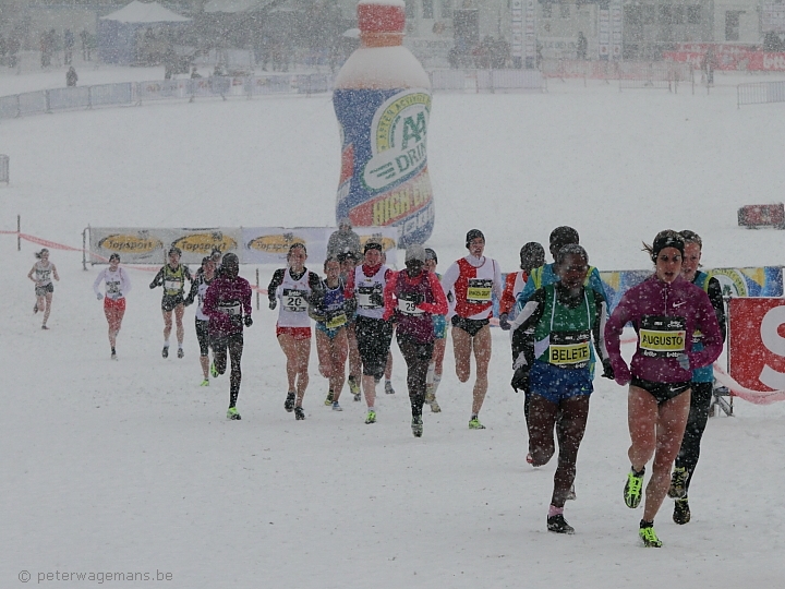 CrossCup Brussel in de sneeuw